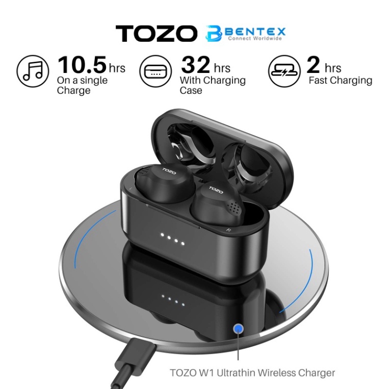 Tai Nghe Bluetooth TOZO NC7 Hybrid Chống Ồn Cao Cấp ANC TWS 5.0 Chống Nước IPX6, Tai Nghe Không Dây Siêu Êm Chính Hãng
