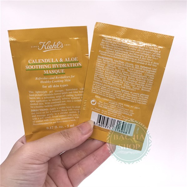 Kiehl's / Kiehls Set Sample Mặt Nạ Hoa Cúc Calendula & Aloe Hydration Hydration 25ml (5 gói x 5ml)