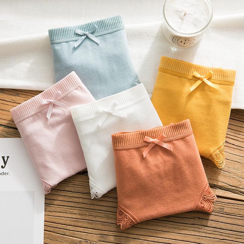 Quần Lót Cotton Lưng Vừa Màu Trơn Xinh Xắn Cho Nữ | BigBuy360 - bigbuy360.vn