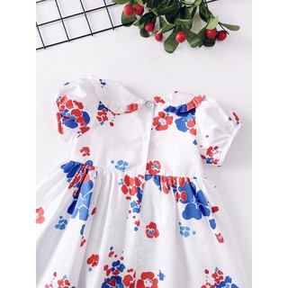 ĐẦM ANNIE CỔ SEN VIỀN BÈO HOA TRẮNG