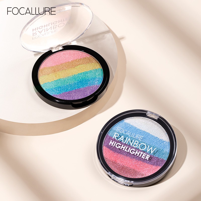 Bảng phấn mắt FOCALLURE màu cầu vồng DIY ánh nhũ bắt sáng chất lượng cao | BigBuy360 - bigbuy360.vn