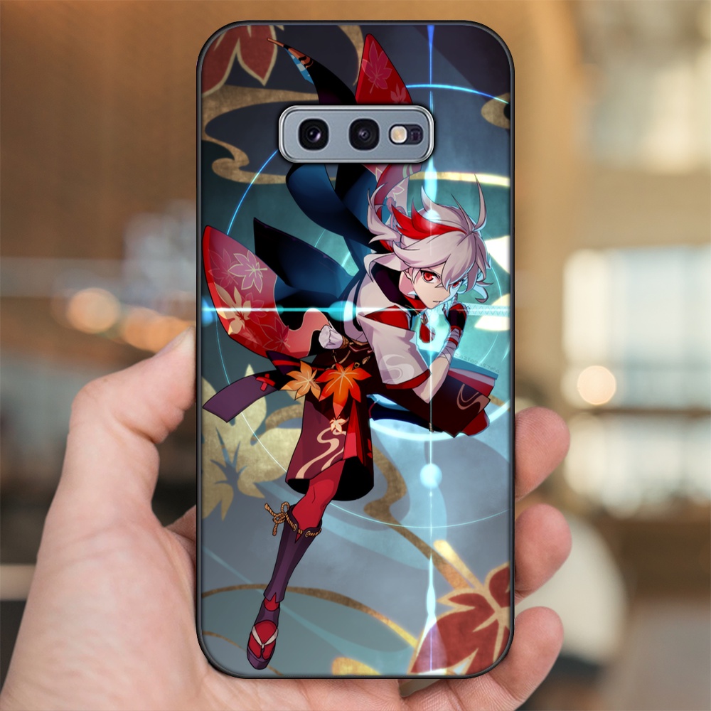 Ốp lưng Samsung S10e viền đen in hình Kazuha Genshin Impact
