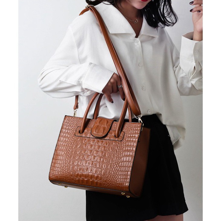 {Hot Trend} Túi xách công sở da cá sấu thời trang Âu Mỹ 2021 TX20 túi đeo chéo | BigBuy360 - bigbuy360.vn