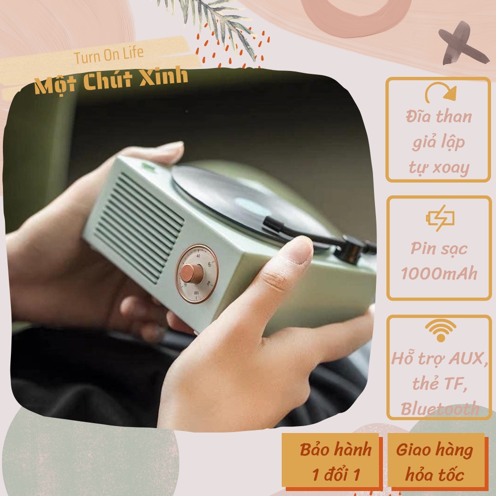 Loa Bluetooth phong cách Retro X10 ❌FREESHIP❌ Giả Lập Đĩa Than
