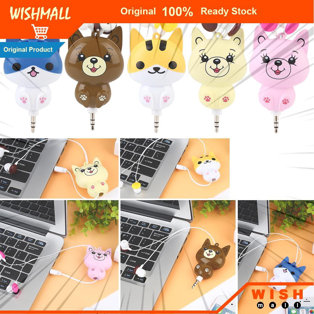 Tai nghe nhét tai 3.5mm có dây rút có in hình hoạt hình  Cbán xong