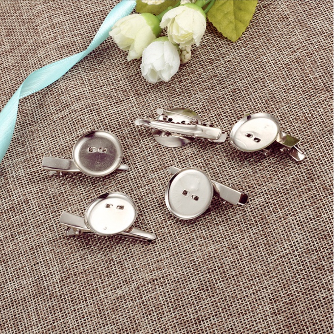 Gói 10 phôi ghim đĩa, trâm cài (chưa gắn trang trí) cho các bạn chế huy hiệu, cài áo brooch, kẹp tóc, DIY