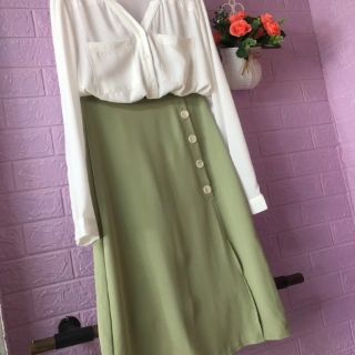 Set chân váy dáng dài công sở