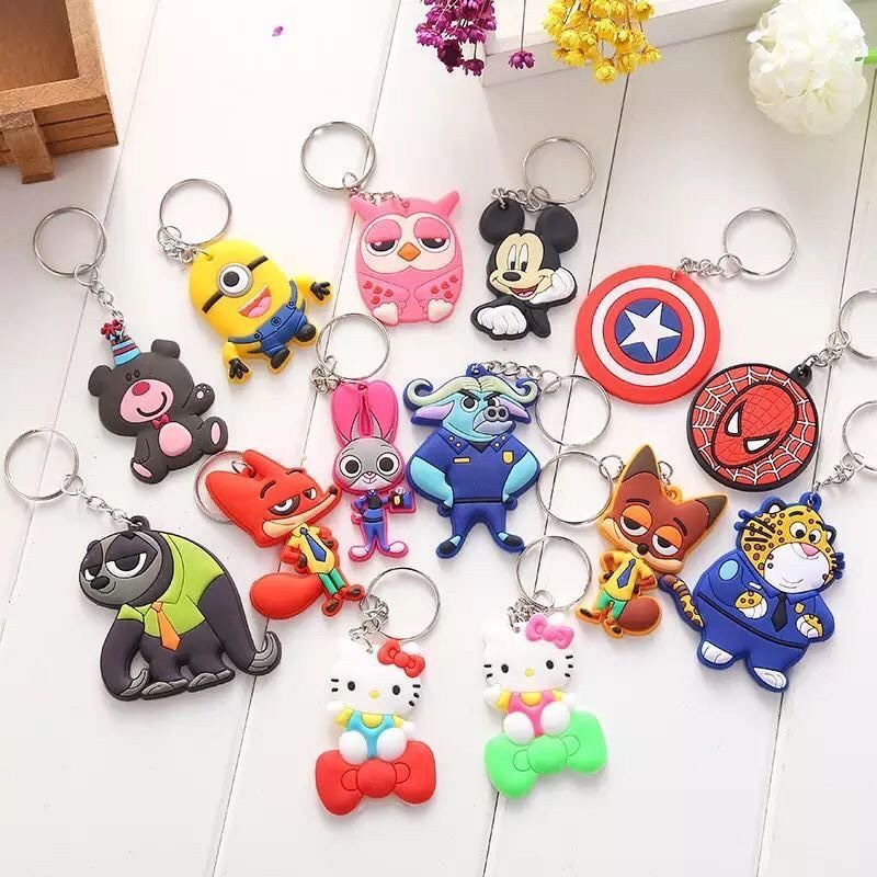 [ QUÀ TẶNG ] Móc Khóa Silicon Hapi Toys - Hoạt Hình Nhiều Mẫu