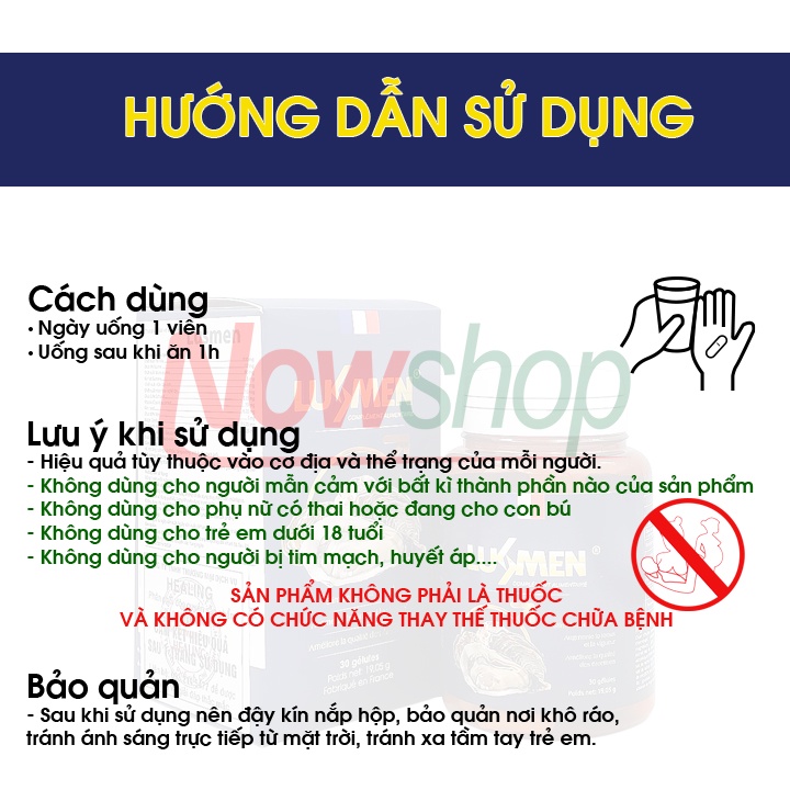 Viên Uống Bổ Thận Tráng Dương Lusmen Nhập Khẩu Chính Hãng Tăng Sinh Lý Cải Thiện Xuất Tinh Sớm Và Rối Loạn Cương Dương