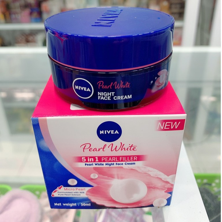 Kem dưỡng trắng da và se khít lỗ chân lông Nivea ban đêm 50ml