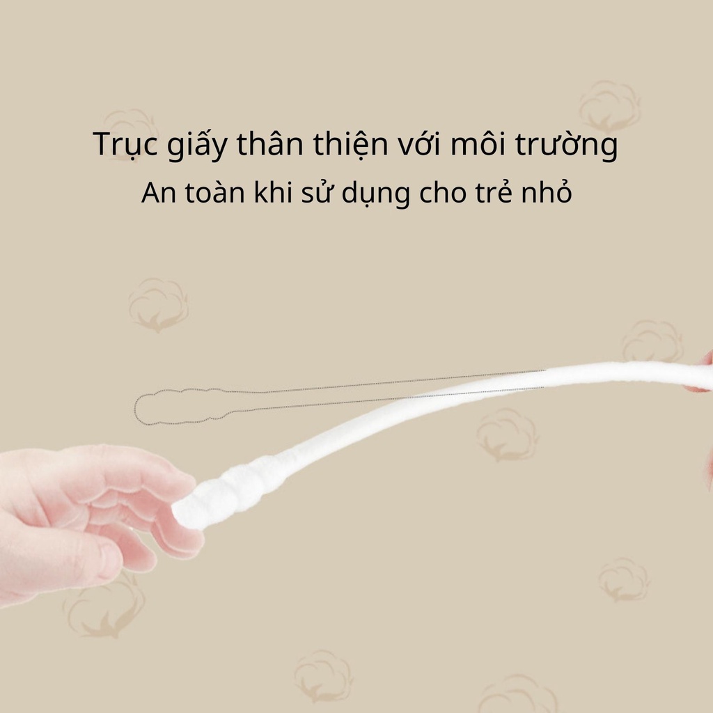 Tăm Bông Trẻ Em, Tăm Bông Ngoái Tai Cho Bé Sơ Sinh 2 Đầu