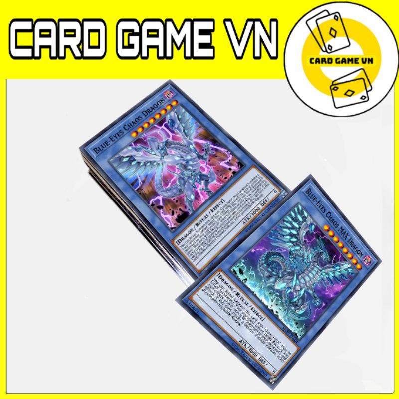 [BÀI IN] Bài YuGiOh - Hộp Thẻ Bài FullBox - Bộ 54 lá bài Blue Eye Chaos Max Dragon của Kaiba Seto - Card Game VN