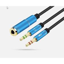 Jack Gộp Audio Và Micro thành Jack 3.5 - gộp audio và mic 3.5 ra tai nghe (Loại đẹp)