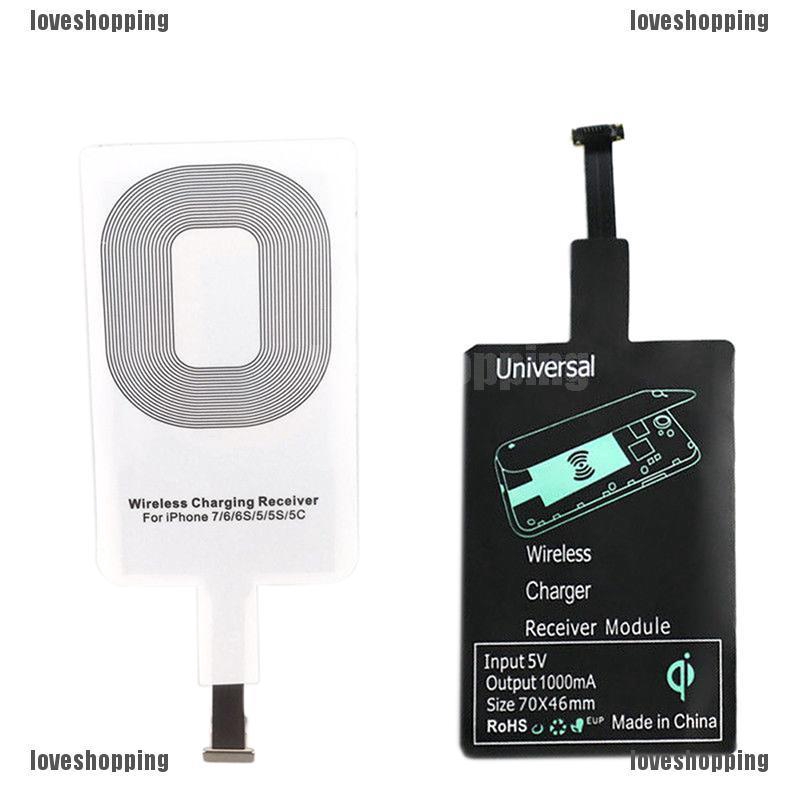 LOVE Qi Wireless Charger Adapter Charging Receiver For iPhone Samsung Andriod Type-C