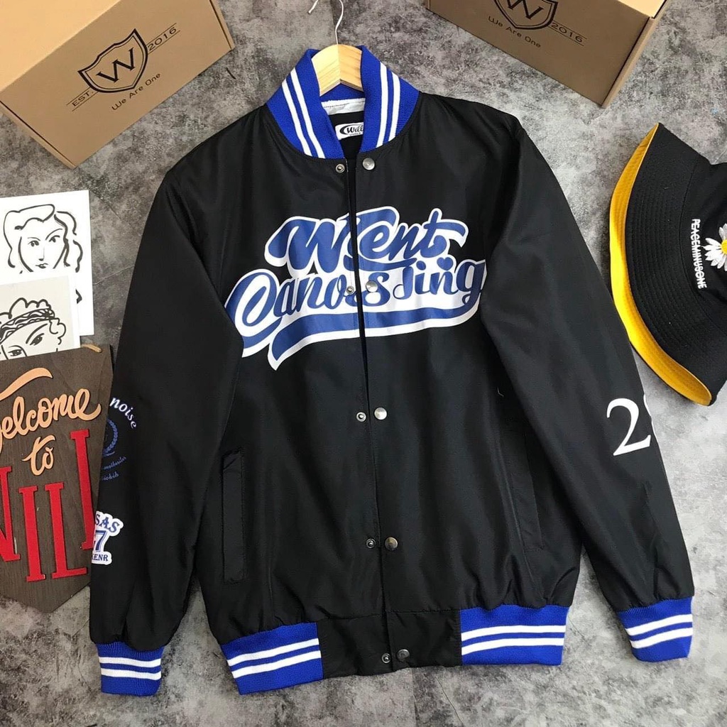 ÁO KHOÁC DÙ BOMBER WENT 2 lớp Unisex ẢNH THẬT