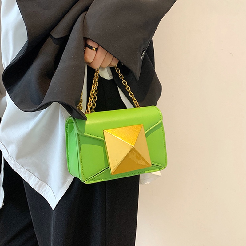 IELGY Túi Đeo Vai Phối Dây Xích Thời Trang Dành Cho Nữ