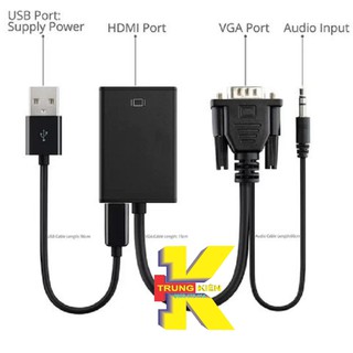 CÁP CHUYỂN ĐỔI VGA SANG HDMI CÓ AUDIO