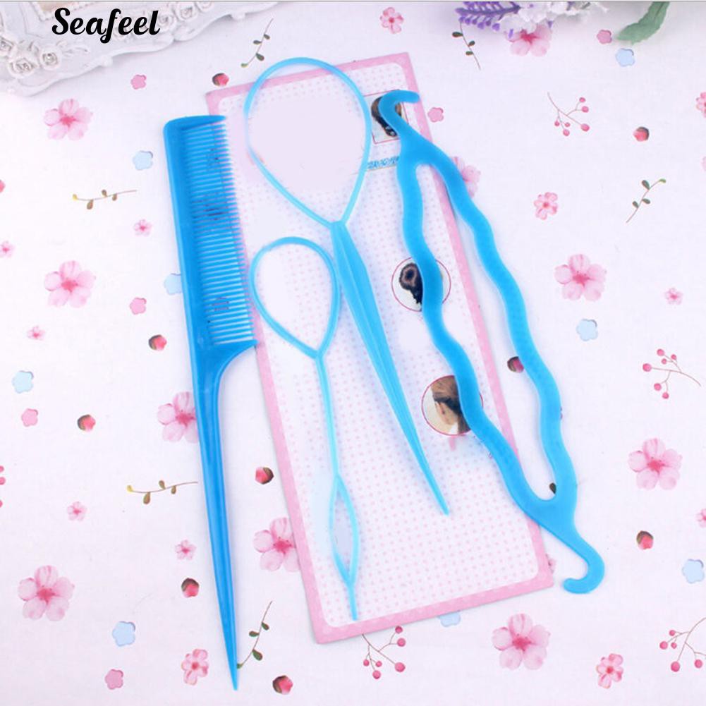 Bộ 4 dụng cụ tạo mẫu tóc bằng nhựa đầy tiện lợi