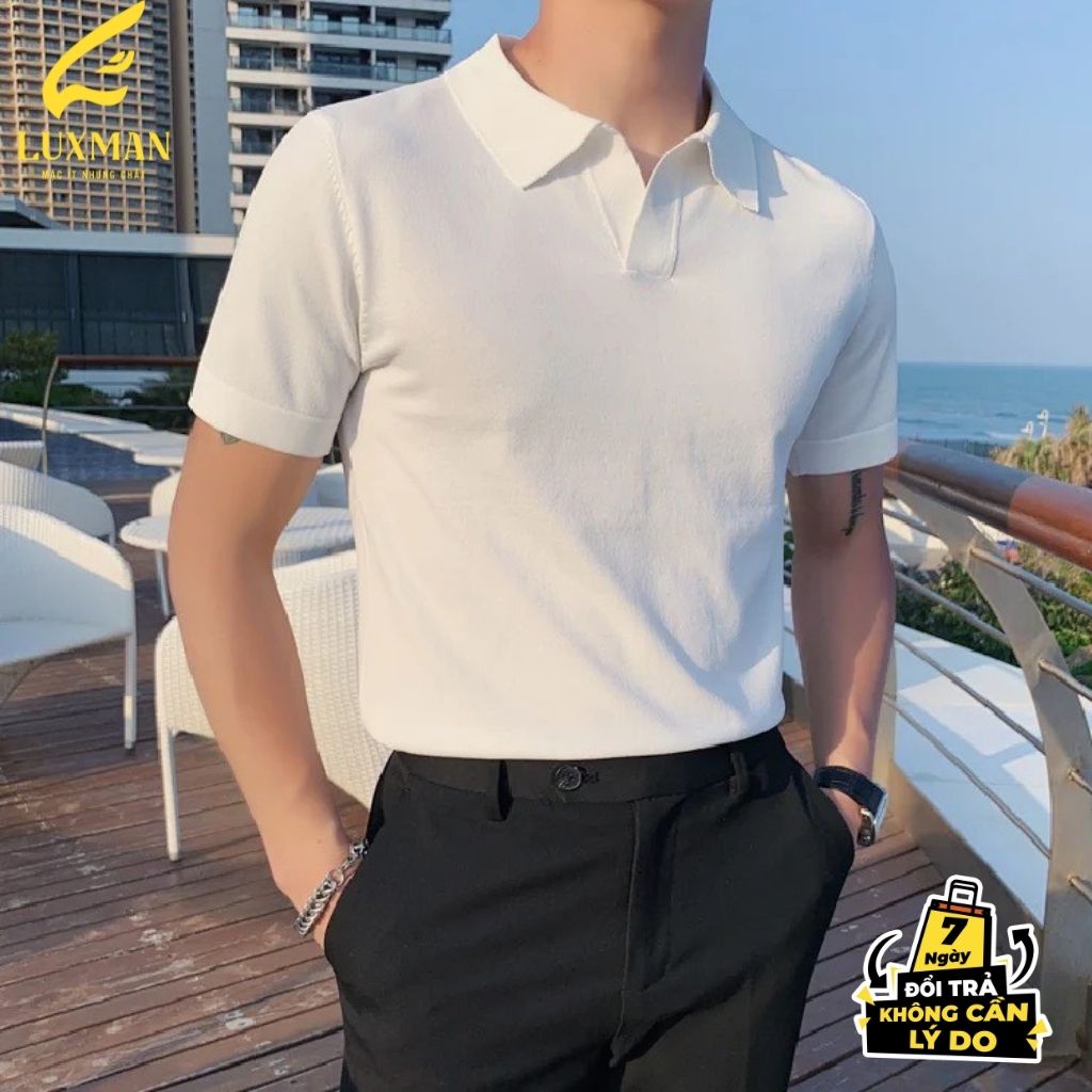 Áo Polo nam cao cấp cổ bẻ chất vải cotton CVC xịn, form ôm, trẻ trung, năng động