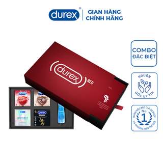 Bộ sản phẩm Durex Red phiên bản mới (4 hộp bao cao su 3 bao/hộp + 1 gel bôi trơn 50ml)