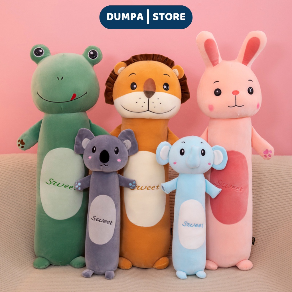 Gối ôm gấu bông hình thú nhồi bông ngộ nghĩnh đáng yêu chất lượng mềm mịn DUMPA STORE