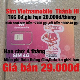 Sim số Thánh Hi 4G hi Vietnamobile