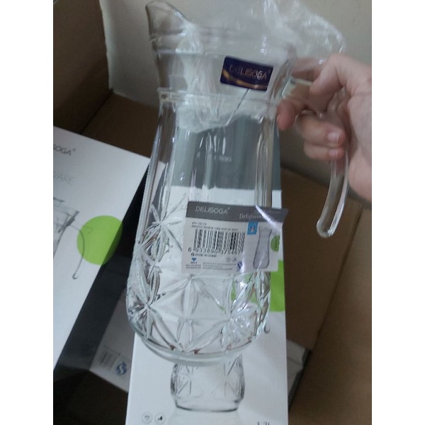 Bình thủy tinh đựng nước 1.7l, ca thủy tinh 1.7l deli glass