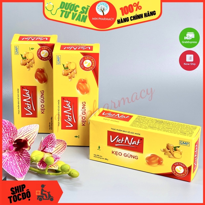 Kẹo gừng VIETNAT (hộp 30 viên) - Minpharmacy