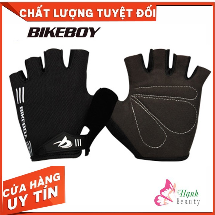 Găng tay xe đạp thể thao nam nữ cụt ngón, bao tay xe đạp đua địa hình chống trượt Bikeboy