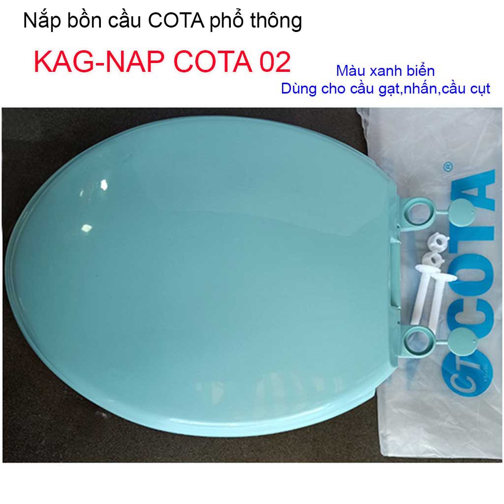 Nắp đậy bàn cầu Cota, Nắp bồn cầu phổ thông màu xanh biển KAG-NAP Cota02