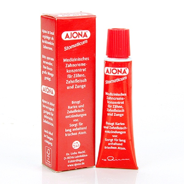 Kem đánh răng Ajona Đức 25ml trắng răng, loại bỏ cao, chống viêm lợi - Gemizy Shop