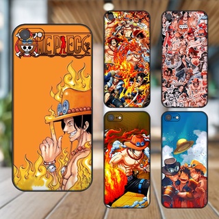 Ốp lưng iPhone 7, 8 dẻo đen cạnh vuông in hình Ace One Piece