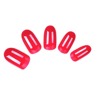 24 móng tay giả dài màu đỏ và đen