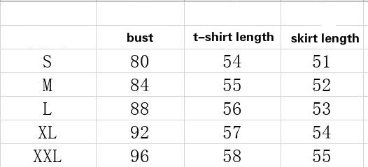 Set Chân Váy Lưng Cao Và Áo Thun Tay Ngắn Thời Trang Cho Nữ