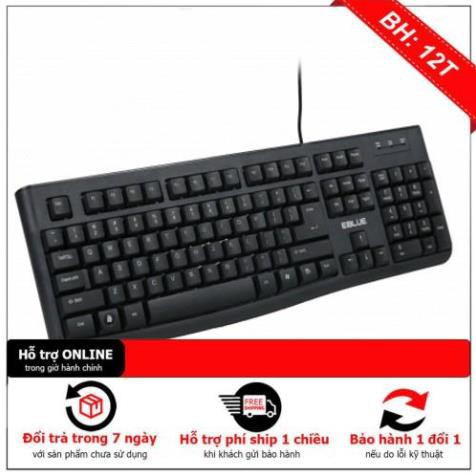 Bàn Phím Văn Phòng Eblue 045BK USB  Chính Hãng