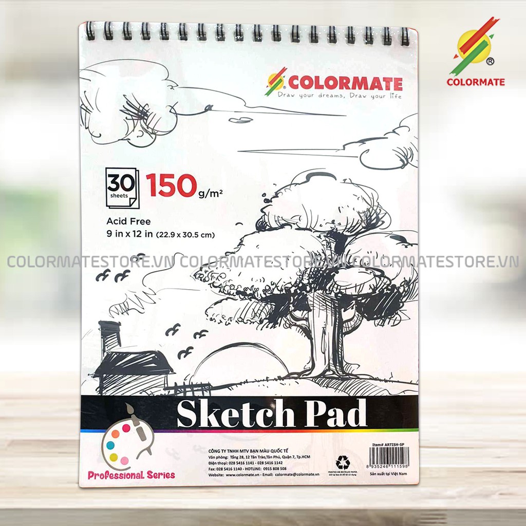 Tập Giấy Vẽ Sketch Pad A4 Định Lượng 150GMS 30 Tờ