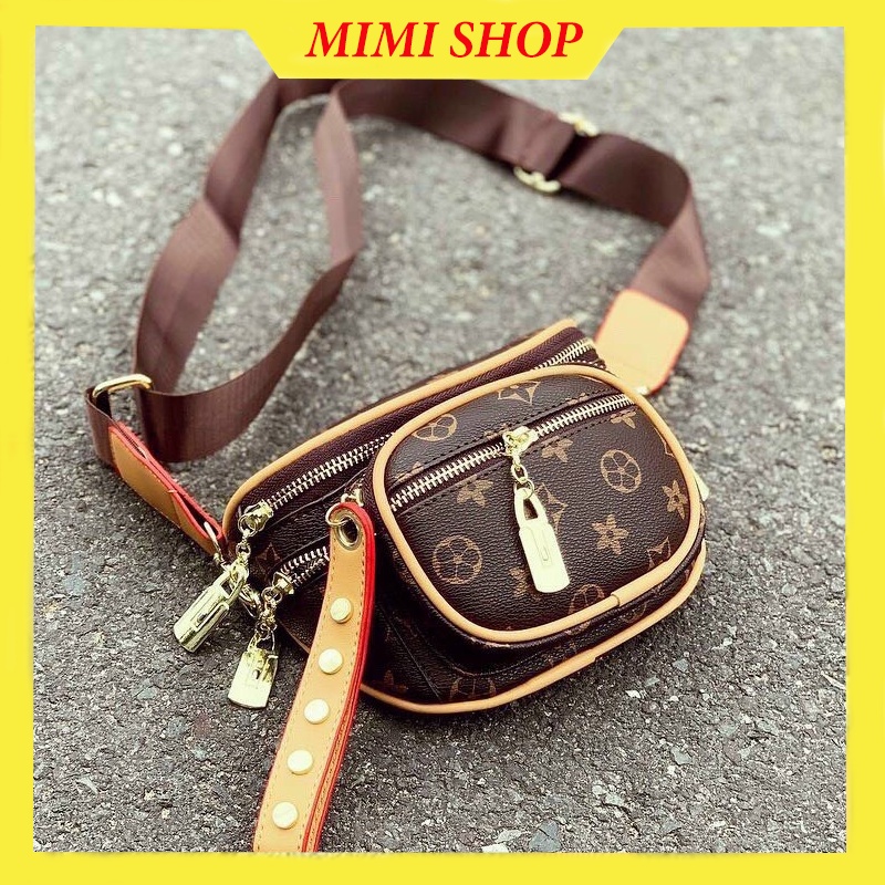 Túi đeo chéo trước ngực ba ngăn rộng đủ màu cả nam và nữ - Mimi shop