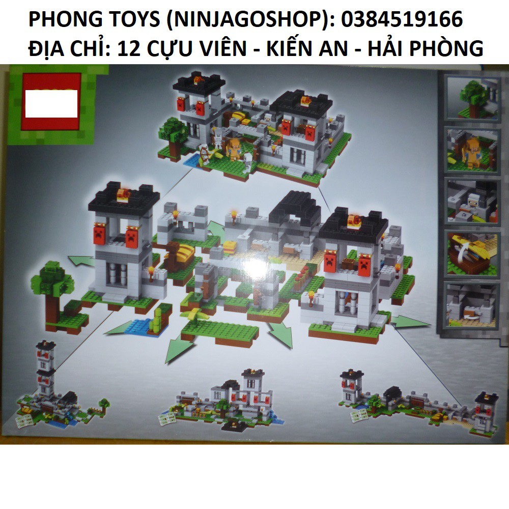 Lắp ráp xếp hình Lego MineCraft My World 10003 : Tường thành không có mini 1200 mảnh