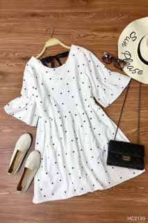 Đầm babydoll tay loe