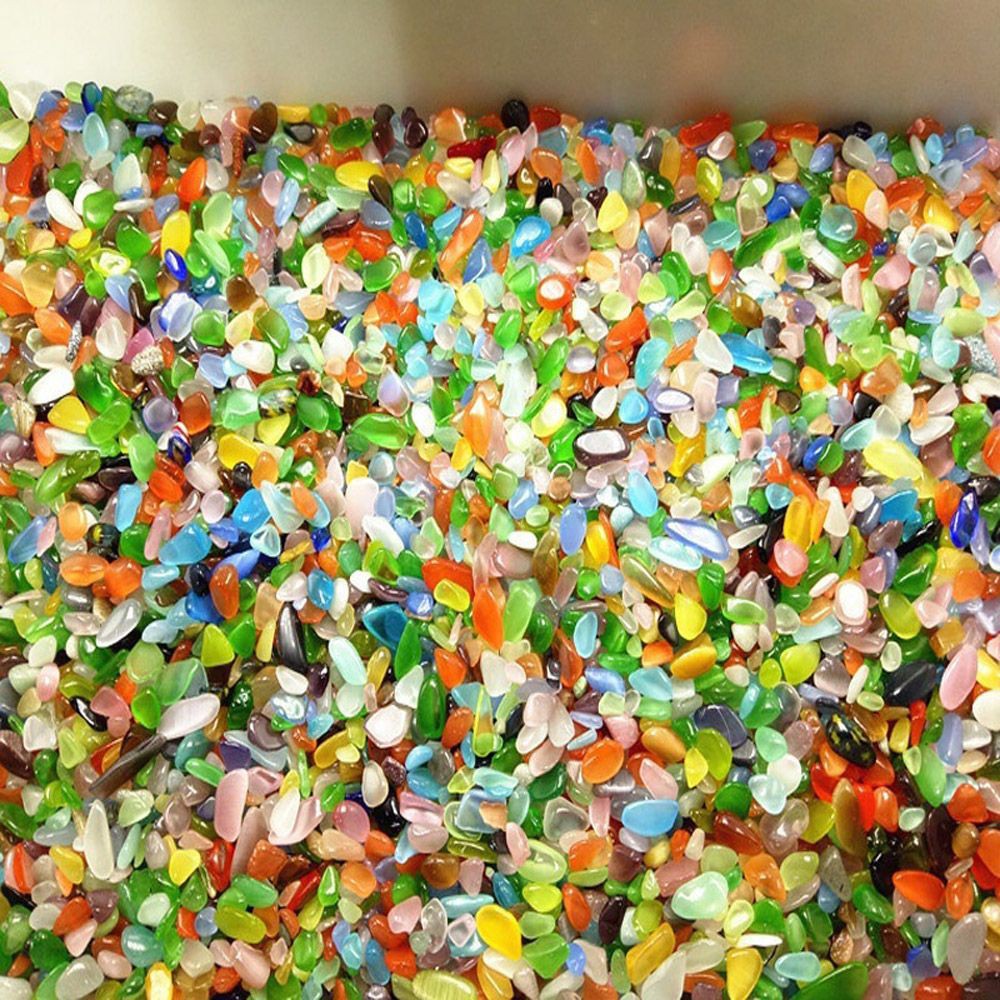 Gói 100g viên đá màu tự nhiên trang trí bể cá