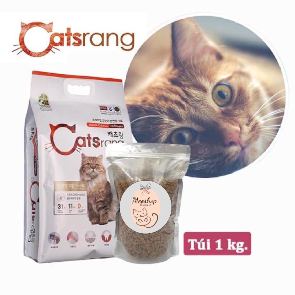 Thức ăn cho mèo Hạt Catsrang túi chiếc 1kg Hàn Quốc - giao hỏa tốc