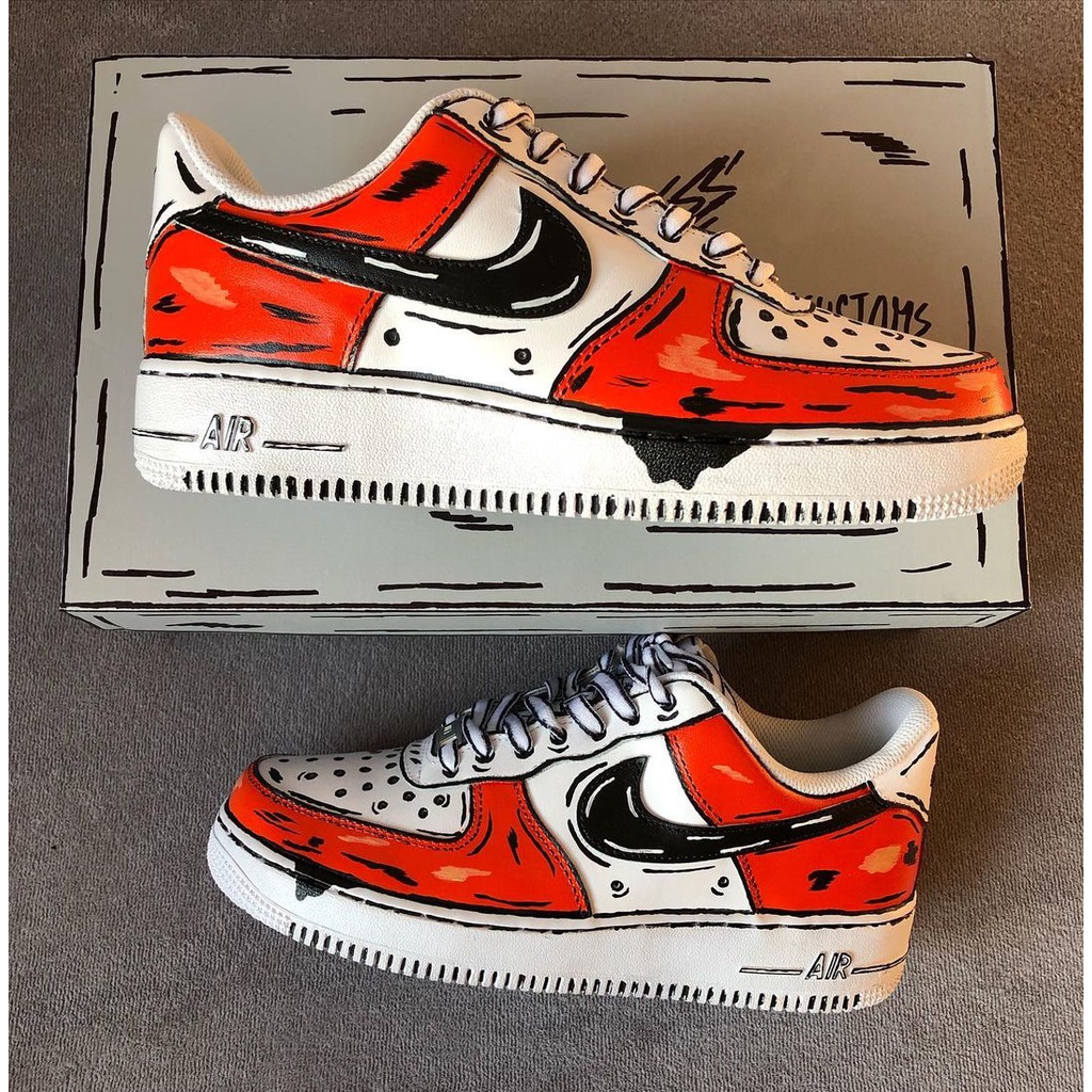 Giày Custom 𝐍𝐈𝐊𝐄 𝐀𝐈𝐑 𝐅𝐎𝐑𝐂𝐄 Thể Thao Nữ Sneaker Hàn Quốc Chất Đẹp Đế Bằng OHIXO AFC20