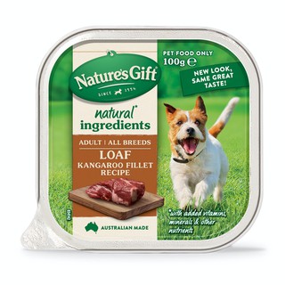 Pate Kangaroo Cho Chó Trưởng Thành Natures Gift Wet Dog Food Adult Kangaroo Fillet 100g