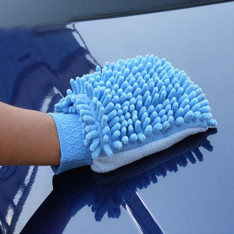 Găng tay rửa xe chất liệu microfiber mềm mại an toàn tiện dụng