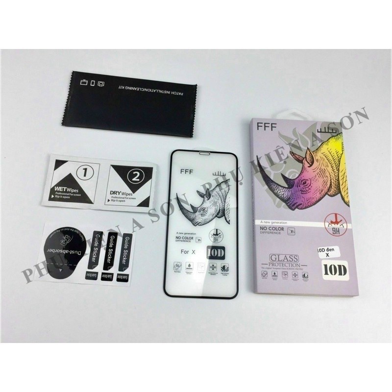 Kính Cường Lực ip Full Màn 10D Tê Giác