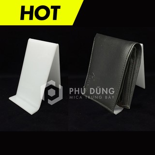 COMBO 10 Kệ Mica Trưng Bày Bóp Ví Cao (Trắng)