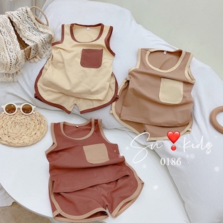 Xả Bộ cotton túi ngực cho bé trai