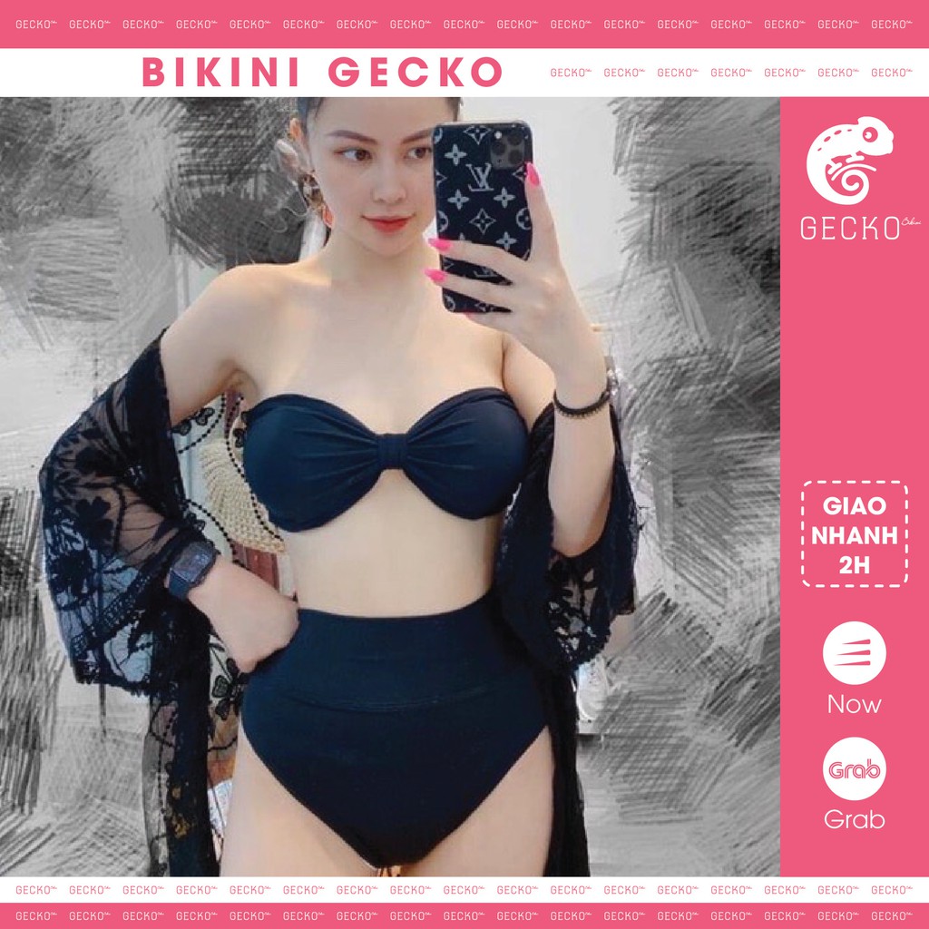 Bikini 2 mảnh quây quần xẻ cao (nhiều màu)