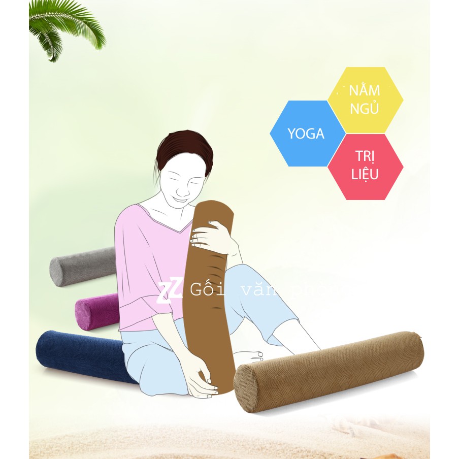 Gối Ngủ Đa Năng Cao Su Non Trụ Dài ZURIPILLOW GLN05