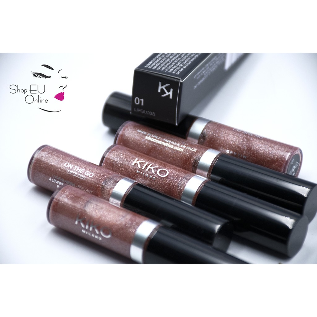 Son kem bóng nhũ ngọc trai On The Go Lip Gloss - Son kem Kiko Mini - Kiko Milano Italy